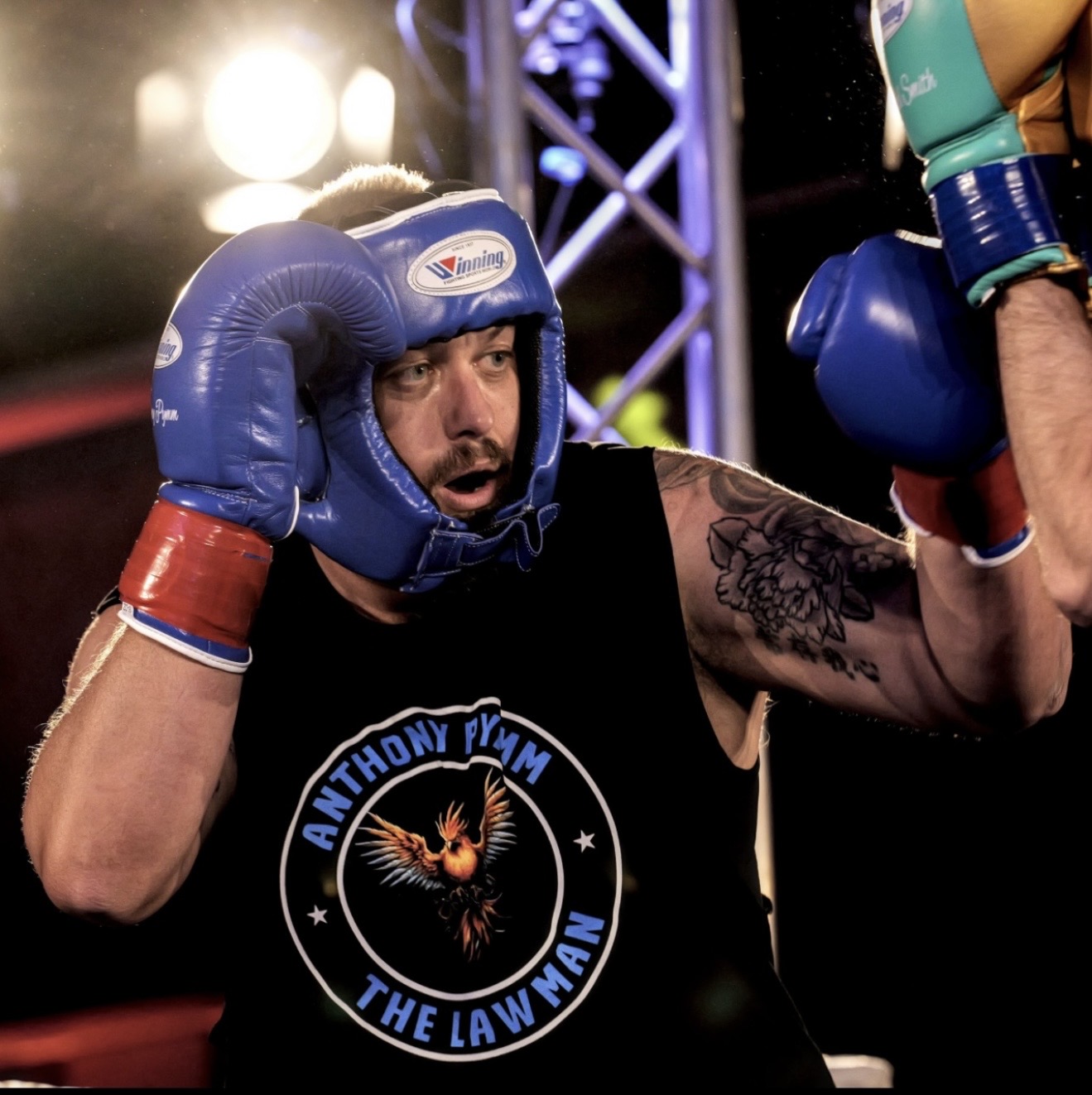 Anthony Pymm in the boxing ring during the 2023 event