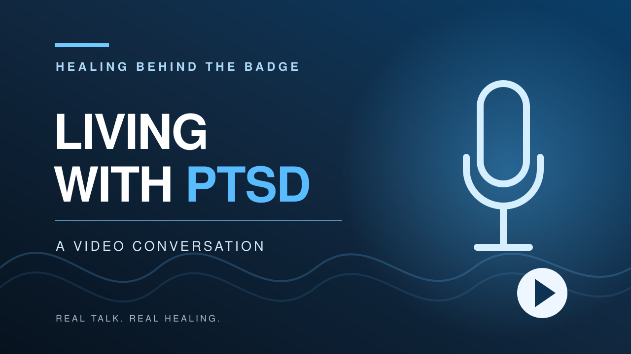 Living with PTSD video conversation artwork